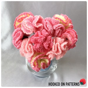 Bouquet of Carnation Flowers Carnations Crochet Flower Pattern Crochet PDF Download ONLY image 2