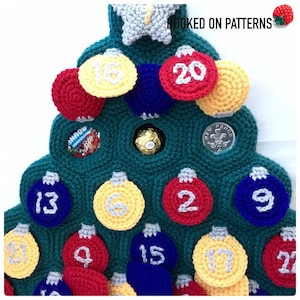 Crochet Pattern - Christmas Tree Advent Calendar - PDF Download in ...