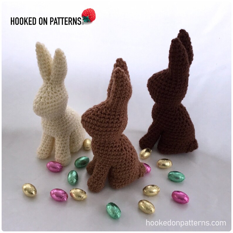 Chocolate Bunny Crochet Pattern Easter Bunny Crochet PDF Download ONLY Bunny Amigurumi Crochet Pattern image 6