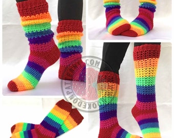 Laticia Slouchy Socks - Crochet PDF Pattern in ENGLISH ONLY