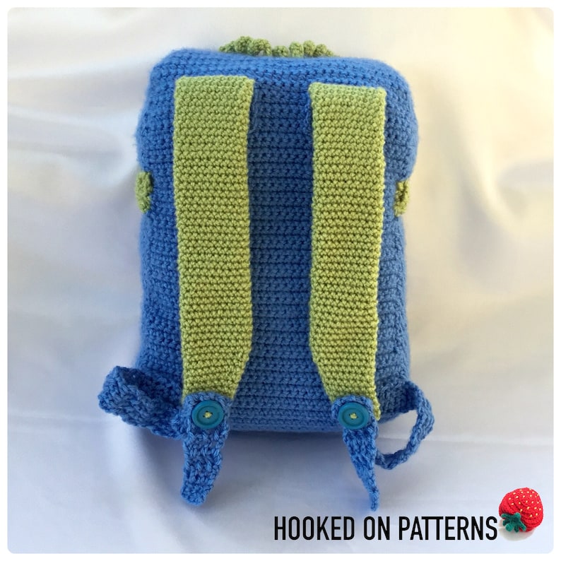 Knapsack Monsters Crochet Backpack Crochet Pattern PDF Download Only Fun Back to School Bag Crochet Pattern image 5