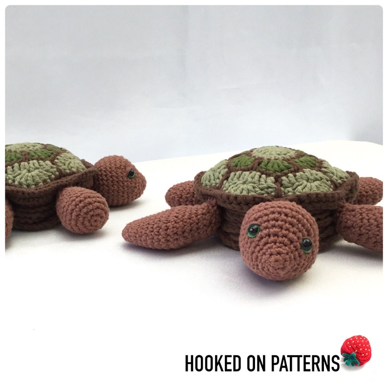 Tortoise and Turtle Hideaway Coaster Sets Crochet PDF Pattern Download in ENGLISH ONLY image 2