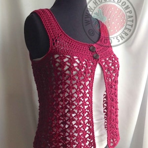 Adina 2 Way Vest Top Crochet PDF Pattern image 1