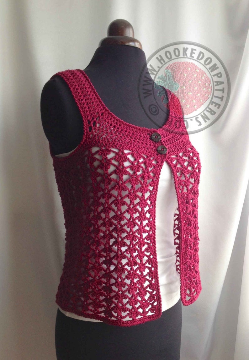 Adina 2 Way Vest Top Crochet PDF Pattern image 1