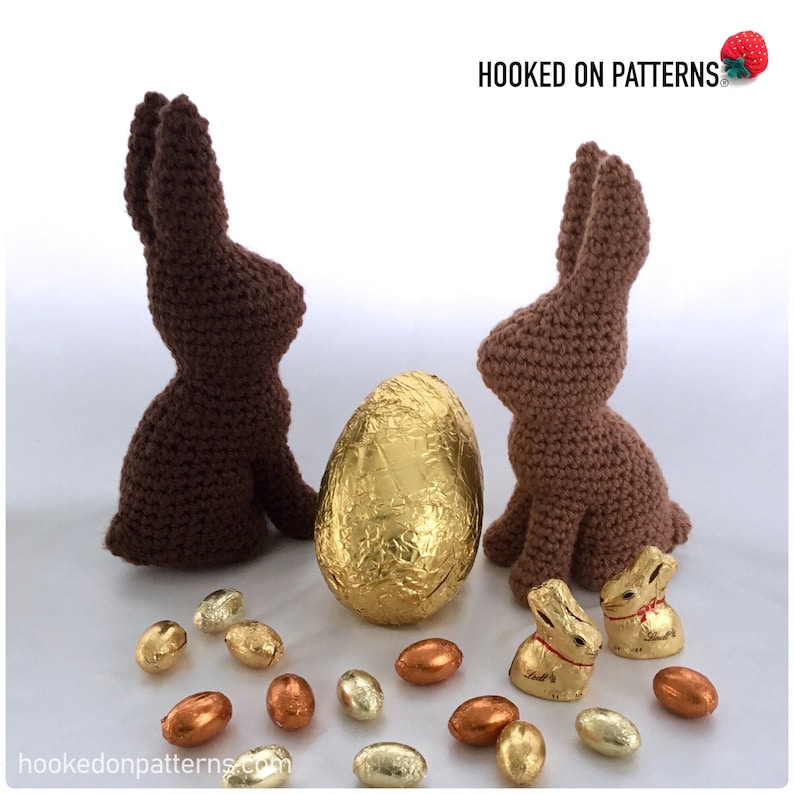 Chocolate Bunny Crochet Pattern Easter Bunny Crochet PDF Download ONLY Bunny Amigurumi Crochet Pattern image 1