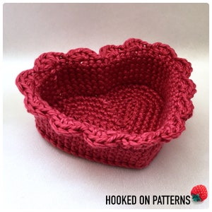 Heart Basket and Heart Coasters Crochet Pattern PDF Download Crochet Pattern in English ONLY Valentine's Day Crochet Gift Ideas image 6
