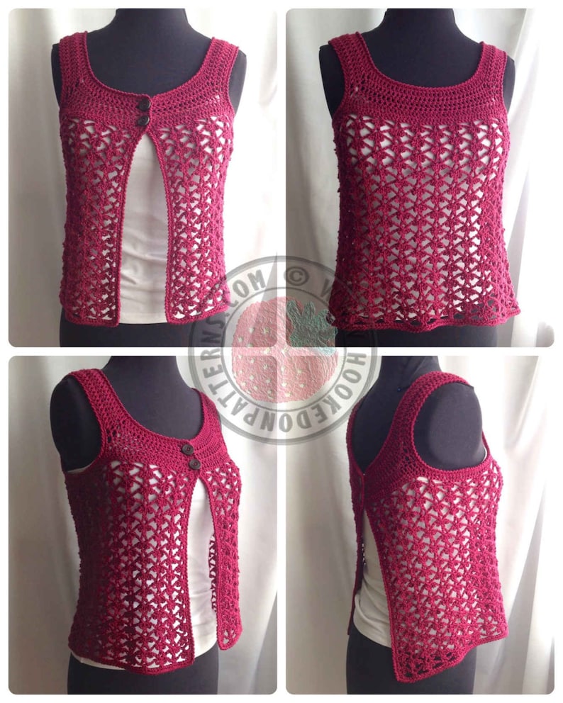 Adina 2 Way Vest Top Crochet PDF Pattern image 5