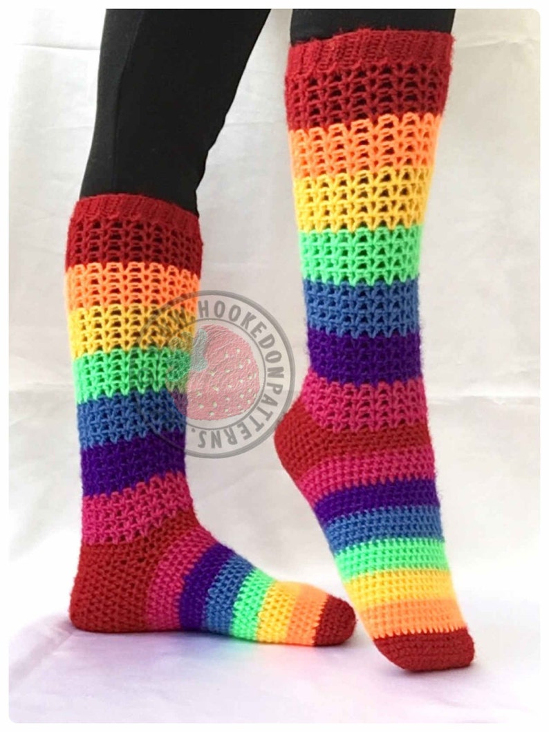 Laticia Slouchy Socks Crochet PDF Pattern in ENGLISH ONLY image 4