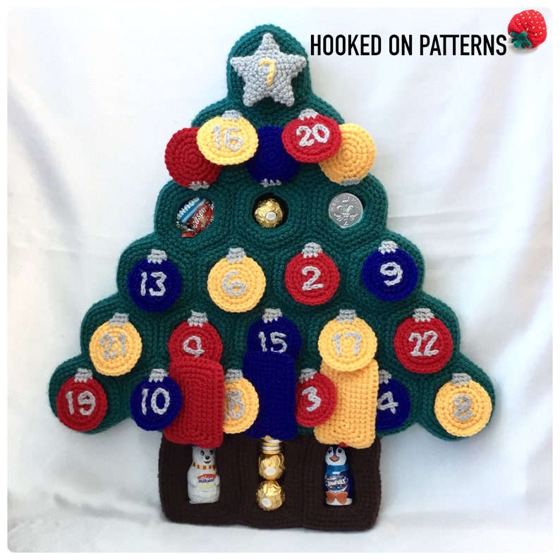 Crochet Pattern - Christmas Tree Advent Calendar - PDF Download in ...