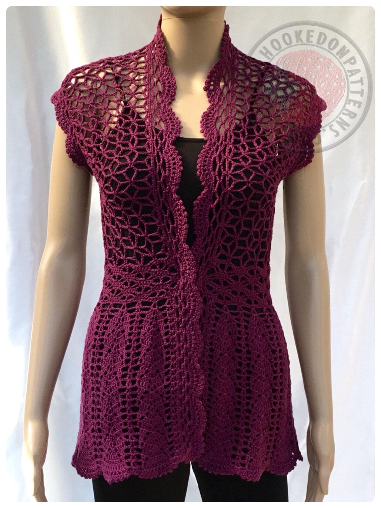 Floral Lace Cardigan - Flory - Crochet PDF Pattern - Sizes S, M, L
