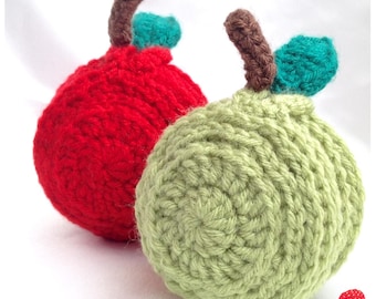 Sliced Apple Coaster Set - Crochet PDF Pattern in ENGLISH ONLY