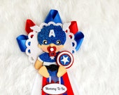 Super Hero Baby Shower Corsage Super Hero Corsage Baby Shower