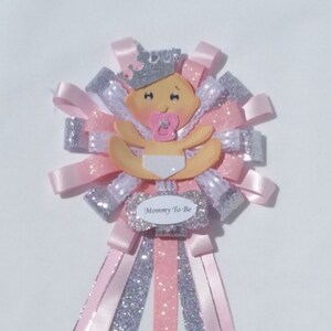 Royal Princess corsage royal corsage princess pin mommy pin daddy pin  little princess pin little princess shower princess  Party Decor