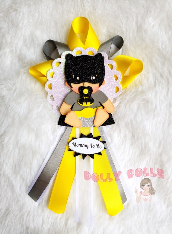 Super Hero Baby Shower corsage, Super Hero corsage,Baby Shower, Mommy to be,Marvel Baby Shower, Batman,Spider-man, Hulk, Captain A, Hero Il_570xn