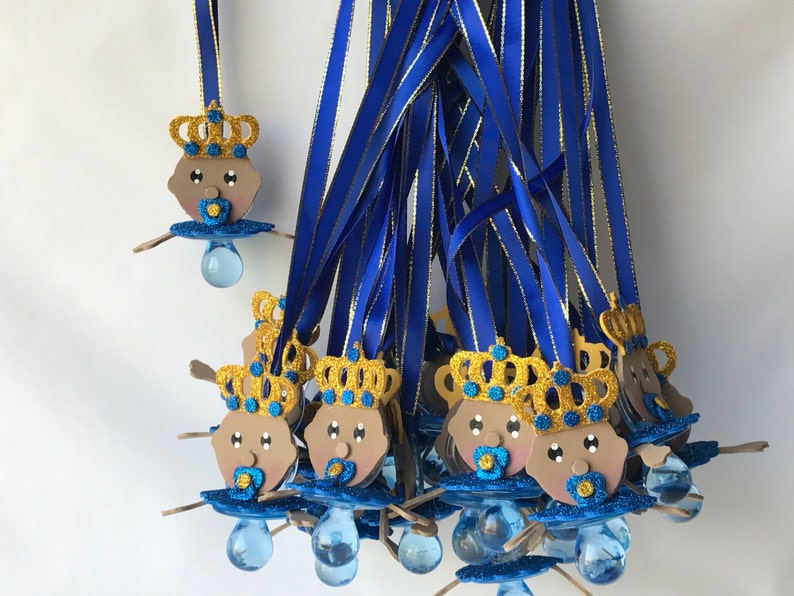 Baby Shower Pacifier Necklace Royal Prince Theme Favor Favors Decor Party