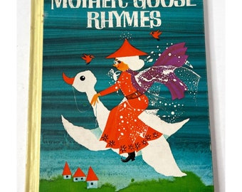 Vintage 60s Mother Goose Rhymes Hardcover Book Ephemeria Krystyna Stasiak-Orska