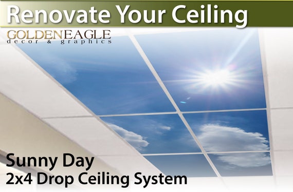 Ceiling Tile Skin Kit 2x4 Grid Glue Up Decorative Panel Cover Etsy