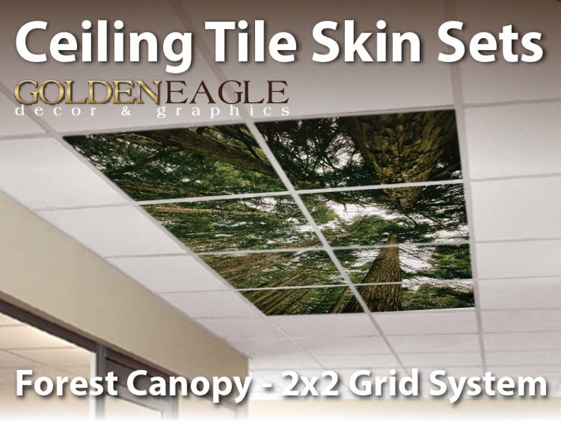 Ceiling Tile Skin Kit 2x2 Grid Glue Up Decorative Panel Cover Etsy