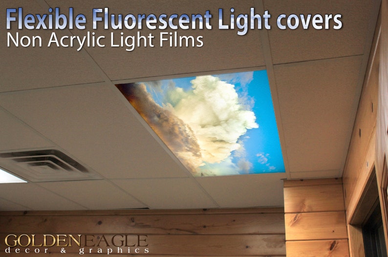 Flexible Fluorescent Light Cover Films Skylight Ceiling Office Etsy