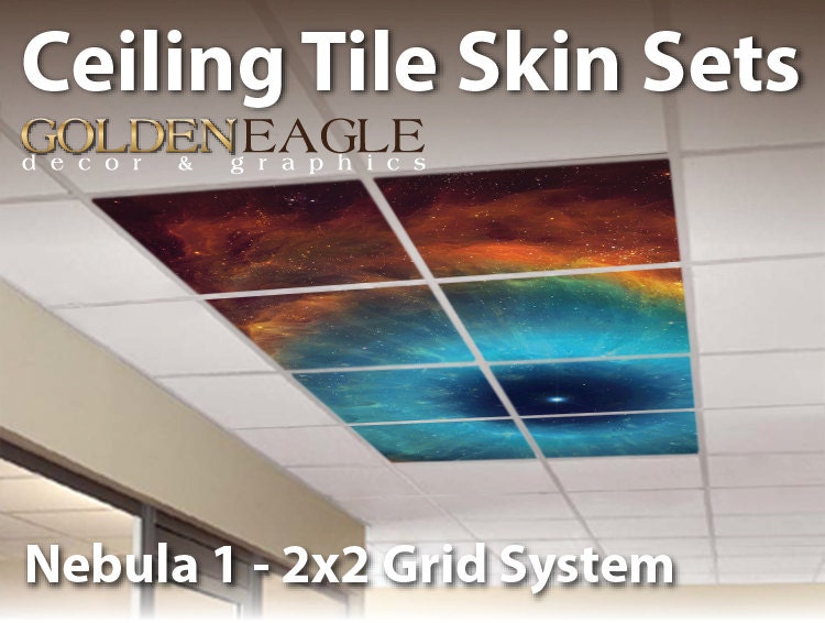 Ceiling Tile Skin 2x2 Kit Grid Glue Up Decorative Panel ...