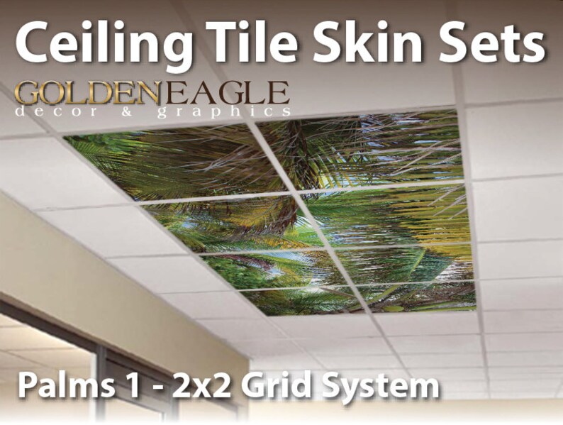 Sonstige Dekoration Ceiling Tile Skin Forest Kit 2x4 Grid