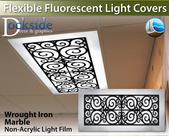 Fluorescent Light Covers >> Flexible Fluorescent Light Cover Films Skylight Ceiling Office Medical Dental Marble Wrought Iron Design Fluorescent Light Covers >> Flexible Fluorescent Light Cover Films Skylight Ceiling Office Medical Dental Marble Wrought Iron Design