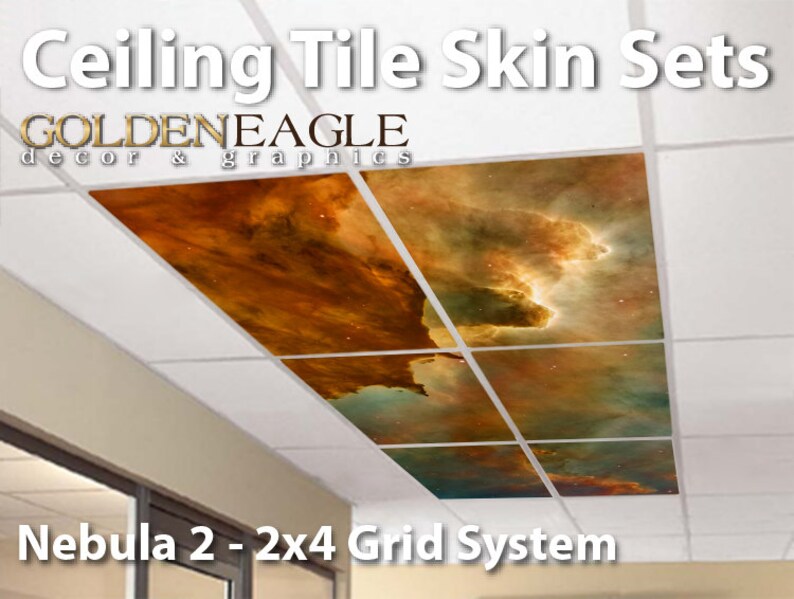 Ceiling Tile Skin Kit 2x4 Grid Glue Up Decorative Panel Cover Etsy