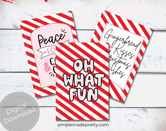 Christmas Journal, Peppermint Theme, Candy Cane Journals, Editable Notebook - Digital Notebook, Christmas Notebook, Christmas Binder - PDF