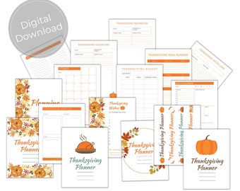 Thanksgiving Binder - Thanksgiving Planning, Thanksgiving Planner, Thanksgiving Journal - Digital Download