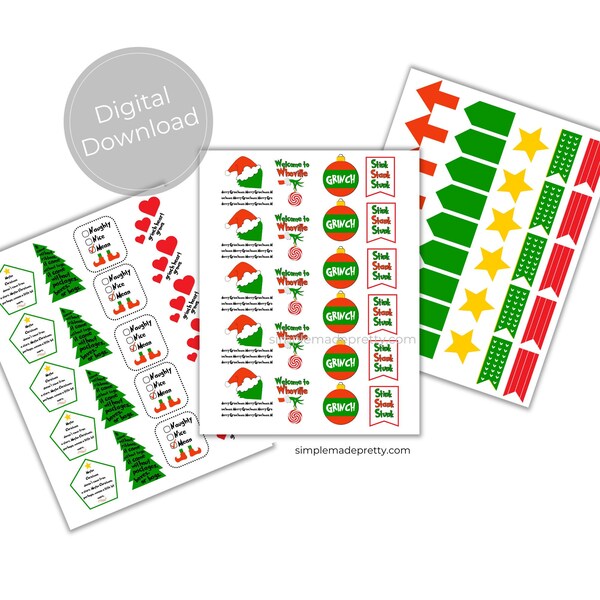 The Grinch Stickers Etsy