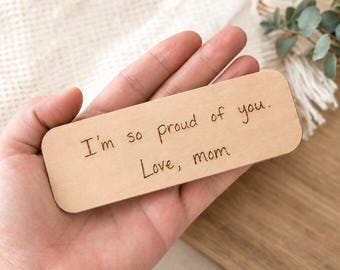 Personalized Handwriting Keepsake, Custom Signature Engraving, Handwritten Note Gift, Recipe Engraving, Memorial Plaque