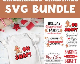 Gingerbread SVG Bundle - Gingerbread Party, Gingerbread Cut File, Gingerbread Cricut File,- SVG & PNG - Instant Download