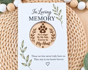 Dog Memorial Ornament, No Longer by My Side, Personalized Pet Loss Gift, Rainbow Bridge Remembrance Keepsake