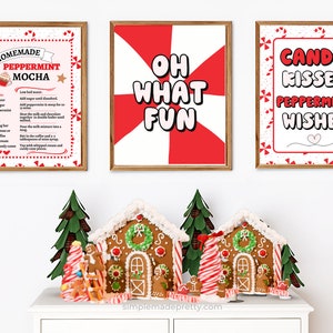 Candy Cane Wall Art Printables Peppermint Mocha, Peppermint Candy Printables, Peppermint Decor, PEPPERMINT LANE PDF Instant Download image 4