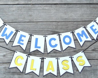 PDF: Welcome Class Banner/Bunting for Teachers - Instant Download