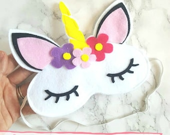 Digital Download:  Unicorn Sleep Mask SVG, DXF, EPS, & Png - Cut File -Cricut - Silhouette