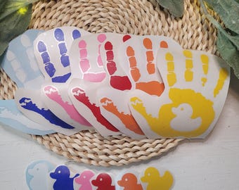 Jeep Wave Hand Decal + Duck Sticker Set | Jeep Ducking Decal | Wrangler Mirror Decal | Choose Color | Jeep Girl Gift | Vinyl Car Decal