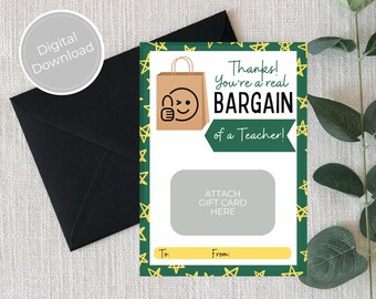 Porta tarjetas de agradecimiento para profesores: Oferta (Descarga en PDF)
