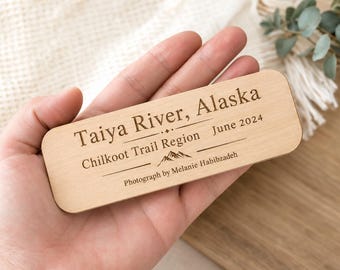 Custom Engraved Wood Plaque, Personalized Photo Caption, Handwriting Keepsake, Logo Sign, Memorial Gift, Wedding Decor