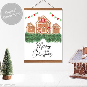 Gingerbread Wall Art Printables Gingerbread Party, Gingerbread Houses, Gingerbread Decor, GINGERBREAD LANE PDF Instant Download image 2