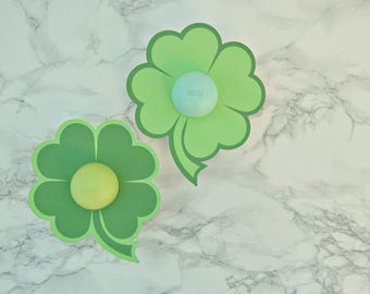 PDF: EOS Lip Balm Cards, EOS St. Patrick's Day, Gifts for Her - Green Four Leaf Clover, Shamrock, 4-Leaf Clover