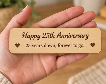 Personalized Anniversary Plaque, Custom Couple Photo Frame Nameplate, 25th Anniversary Gift, Wedding Keepsake