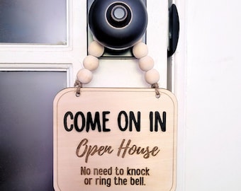Open House Door Sign, Come On In Realtor Decor, No Knock Showing Sign