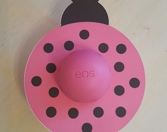 PDF: EOS Lip Balm Lady Bug Card in PINK - Instant Download