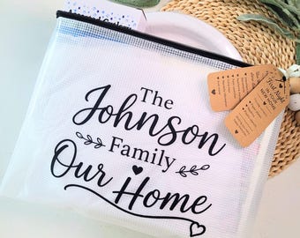 Housewarming Gift Bag, Personalized New Home Gift, Realtor Closing Gift, Home Essentials Bag, First Home Gift