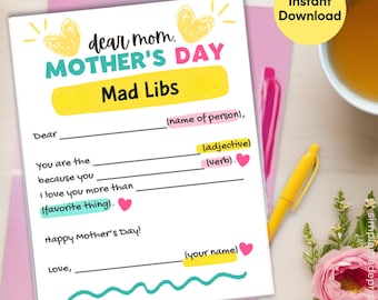 Divertidos juegos de lógica para el Día de la Madre: actividad infantil, regalo imprimible en PDF