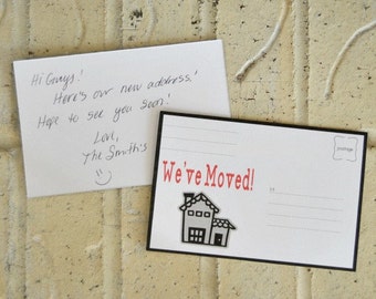 PDF: We've Moved Postcards - Housewarming, New Home Gift - Instant Download