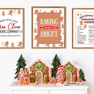 Gingerbread Wall Art Printables Gingerbread Party, Gingerbread Houses, Gingerbread Decor, GINGERBREAD LANE PDF Instant Download image 4