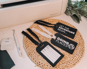 Laser Cut Luggage Tags SVG Bundle | DIY Travel Tags
