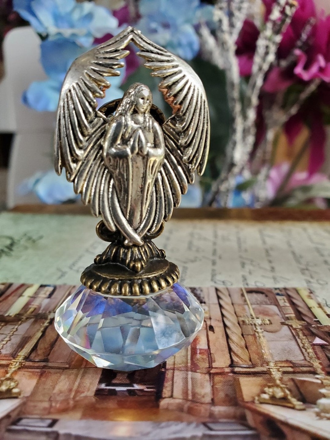 Praying Angel Crystal Reliquary Stone Fragment From Tomb of Etsy